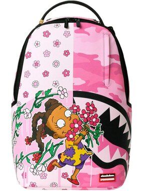Sprayground x Rugrats Susie Pink Flowers Backpack🔥New Bookbag Large School Bag